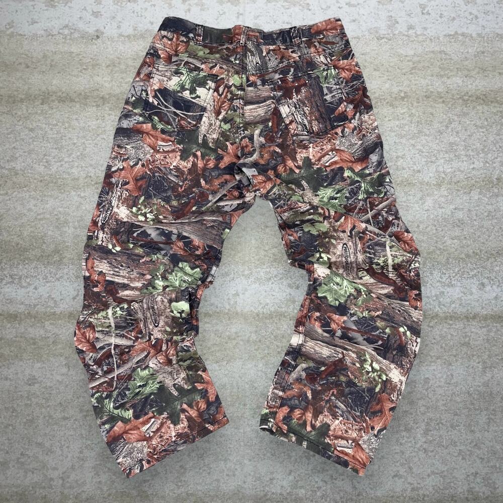 Vintage Y2K Hunting Camo Jeans 36x32 Baggy Fit Crazy Woodland Pattern Denim